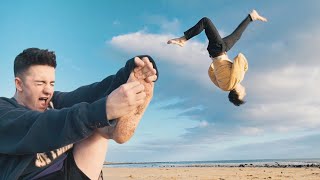 PAINFUL FLIP CHALLENGES! (Beach Edition)