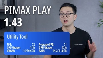 Pimax Play v1.43: FPS-Überwachung, Eye-Tracking-Datenübertragung, FOV-Anpassung und mehr