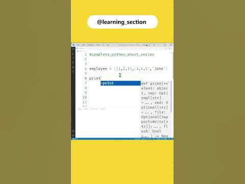 list inside list ( Nested list ) - Python | Learning Section - YouTube
