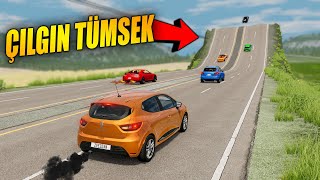 ÇILGIN TÜMSEK VS ARABA // ACABA KİM DAHA ÇOK UÇACAK :D // BeamNG.drive // Cars vs Giant Bulge