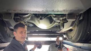 A Look Underneath a Class A Diesel Motorhome