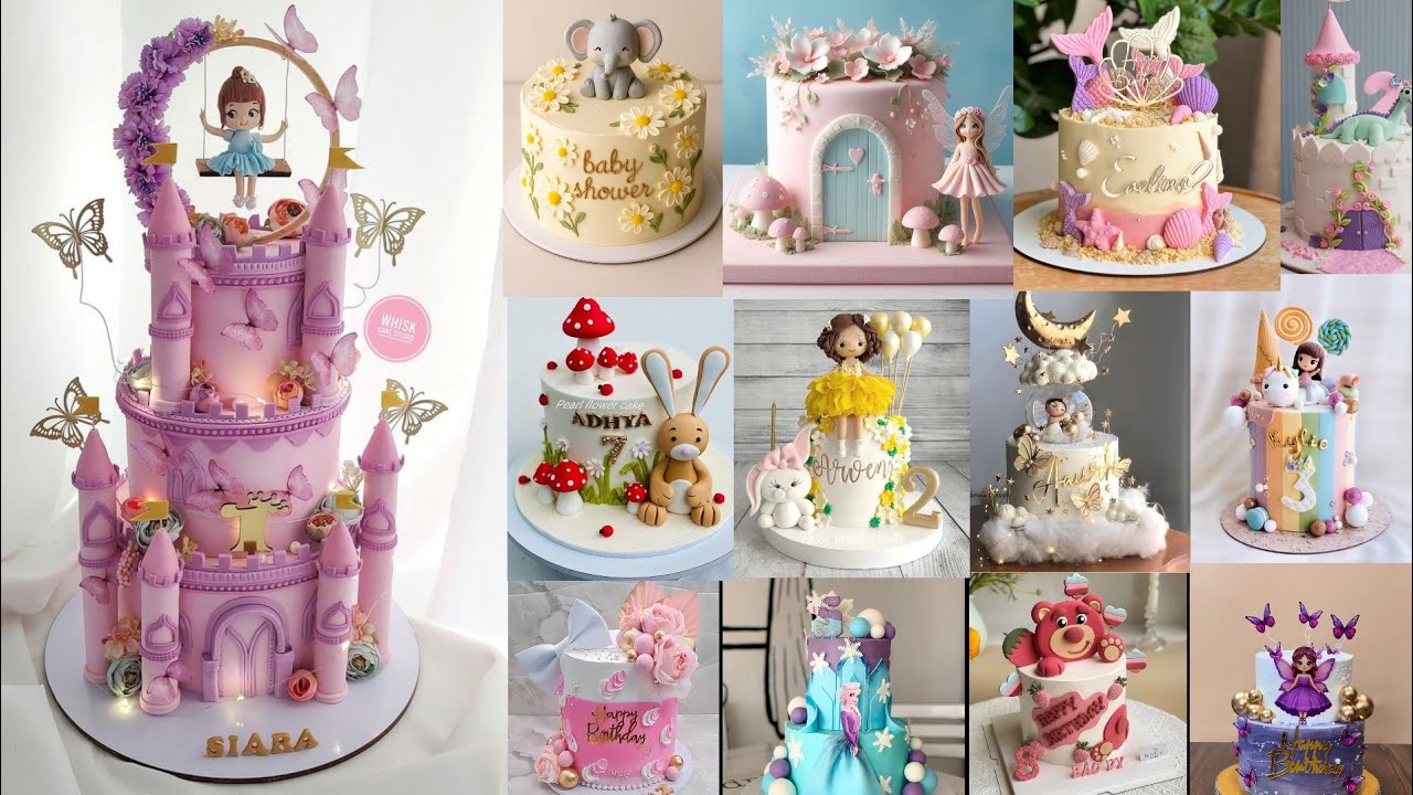 🎀 Latest Baby Girl Birthday Cake Designs/Beautiful Cake Decorating Idea/Cake Design for Girl/Cake 