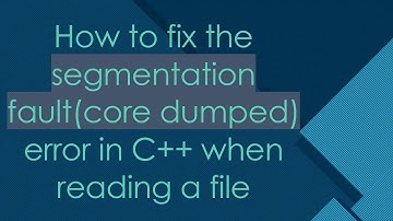 How to fix the segmentation fault(core dumped) error in C+ +  when reading a file