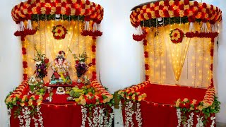 GANPATI DECORATION ||Decoration for Home Ganpati||Akash Jangid