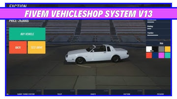 Fivem VehicleShop System V13 | FiveM Scripts | FiveM Mods