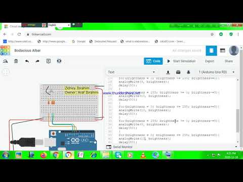 Tinkercad Arduino fade