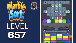 Marble Sort hard level 657 walkthrough solution