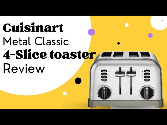 4-Slice Classic Metal Toaster (Black & Brushed Stainless Steel