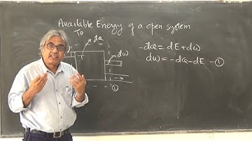 Available Energy of an open system