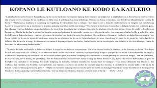 Kopano le Kutloano Ke Kobo ea Katleho