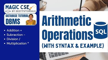 5.9 SQL Arithmetic Operations with Syntax and Example - Made easy!