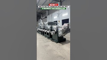 SHIKI FX 10 ROLL-ROLL INTERMITTENT OFFSET LABEL PRINTING MACHINE "SOLD" MK PRINTECS +91 9842985143