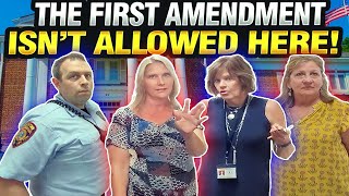 Town Hall Security & Employees Get A FREE Education On The People's Rights!
