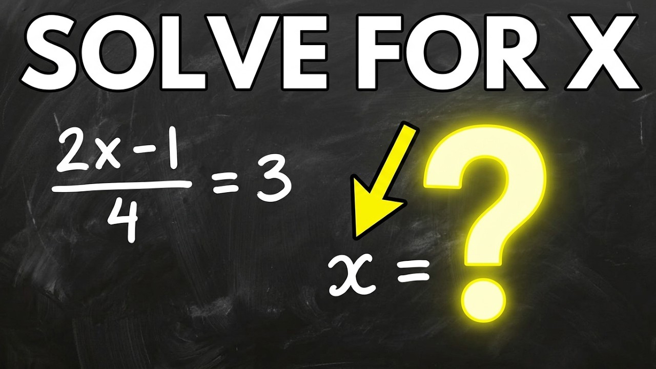 How to Solve Linear Equations with Fractions | Algebra 1 - YouTube