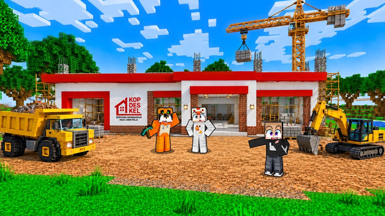 KITA MEMBANGUN KOPDES MERAH PUTIH DI MINECRAFT!!