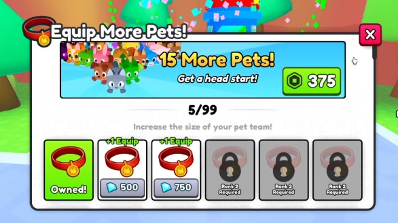 Pet simulator 99 how to equip more pets roblox youtube