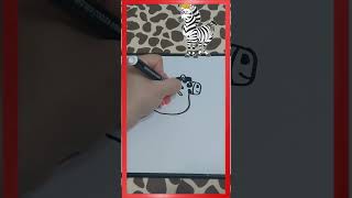 Как нарисовать Зебру draw a zebraРисунок ЗЕБРА #shorts #zebra #sketch #drawing #рисование #зебра