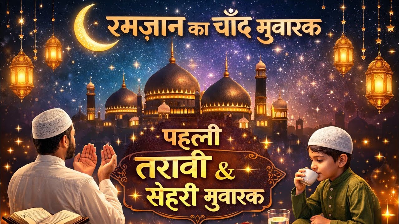 🌙 Ramzan Ka Chand Mubarak2026 | Pehli Taravi & Sehri Mubarak ✨🕌 l Mumbai 💯