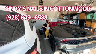 THE BOSS DRIVE HER LAMBORGHINI TO GO WORK AT SALON CINDY’S NAILS IN COTTONWOOD. 