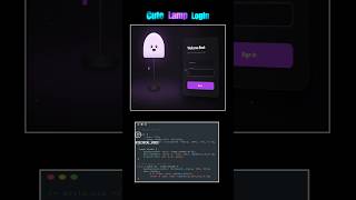 Interactive Lamp Login Form (HTML CSS JS) 💡 #Shorts