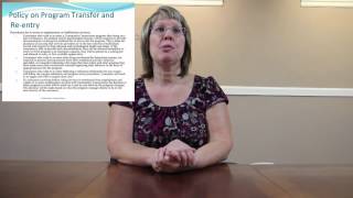 Video Handbook - Part 9 - Policy on Program Transfer and Re-entry