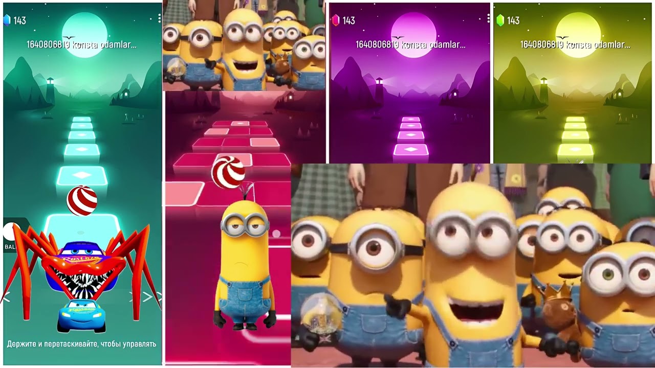 Tiles hop Coffin dance Dangerous Car vs Minions Miks Gameplay EDM RUSH Song (COVER)