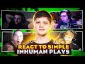 CSGO PROS REACT TO S1MPLE INHUMAN PLAYS.