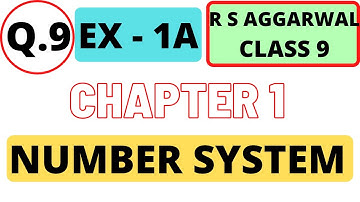 Q.9 -State true and false - Exercise 1A  Chapter 1 Number System R S Aggarwal Class 9 Math Solutions