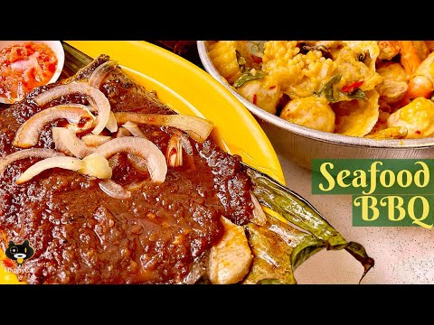 When BBQ Sambal Stingray meets Nasi Kerabu at this Halal Stall   Seafood BBQ