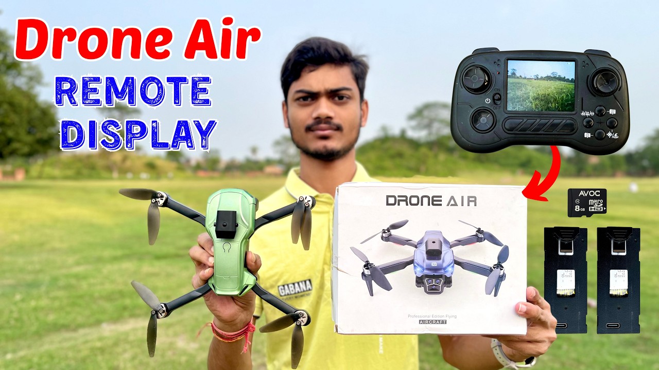 Drone Air Unboxing Remote Display, Dual Battery & Memory Card | Remote Display Drone Review 🔥