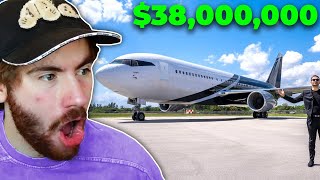 Inside One of The Largest PRIVATE JETS in The World I Sapnap Reacts
