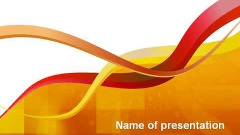 Yellow Waves PowerPoint Template by PoweredTemplate.com