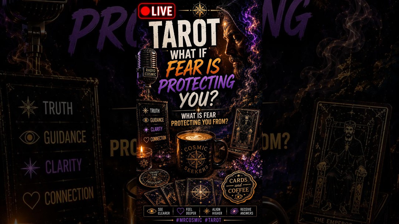 🔴 LIVE TAROT | If Fear Could Speak. What Would It Say? 💜☕ #mrcosmic #tarot thumbnail