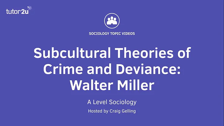 Subcultural Theories of Crime & Deviance - Walter ...