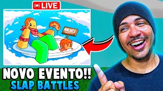 🔴 NOVA ATUALIZAÇÃO DO SLAP BATTLES | PLATE GLOVE UPDATE  - LIVE ROBLOX