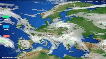Precipitation forecast Europe // modelrun: 12h UTC 2019-04-03