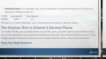 Resolving the Summing to 2 Decimal Places in SQL with Ease