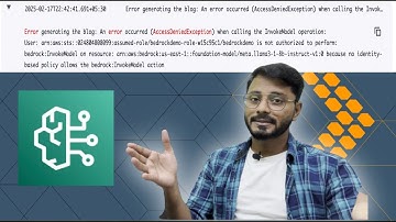 Error occurred (AccessDeniedException) when calling the InvokeModel operation | meta.llama3 Bedrock