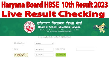 HBSE Board 10th Result 2023 Live - How to Check Haryana Class 10th  Result 2023  HBSE Board Result