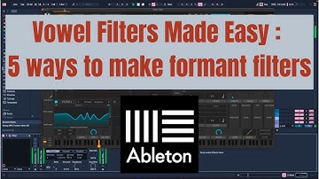 Vowel Filters Made Easy : Five Ways to Make Formant Filters for Talking Bass sounds