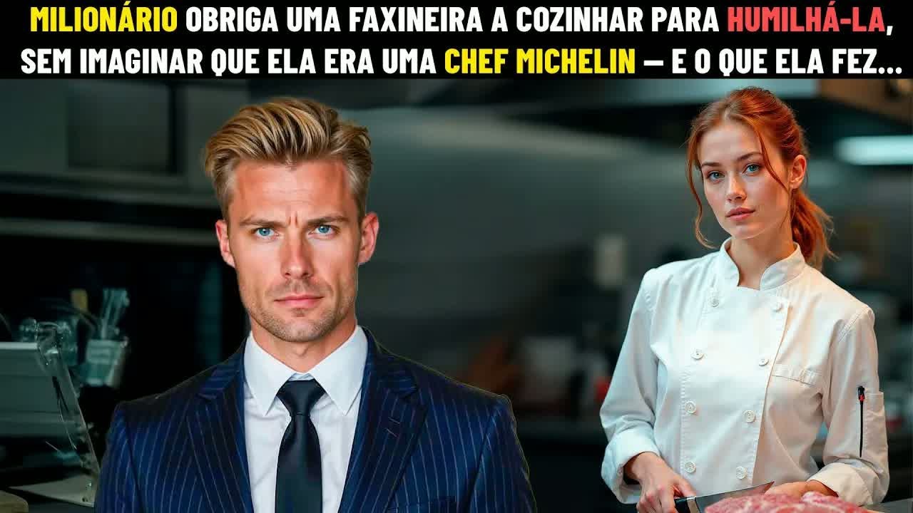 MILIONÁRIO OBRIGA A FAXINEIRA A COZINHAR PARA HUMILHÁ-LA,SEM IMAGINAR QUE ELA ERA UMA CHEF MICHELIN