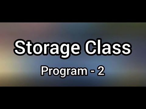 C Programming - storage class example program 2