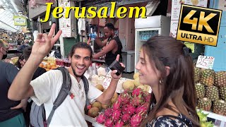 Jerusalem Walk Around Shuk Mahane Yehuda | Place Must Visit, 4k60