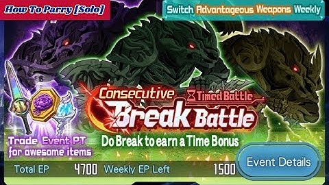 SAO MD Consecutive Break Battle How To Parry [Solo]