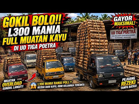 🔥 INSANE, GUYS!! L300 Mania Fully Loaded with Wood at UD Tiga Poetra, Maximum Capacity!