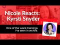 Nicole reacts kyrsti snyder