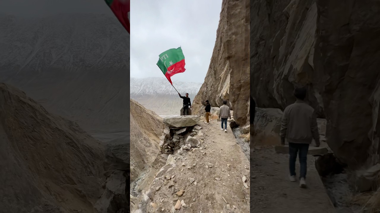 PTI flag on Death track Thagas Val 