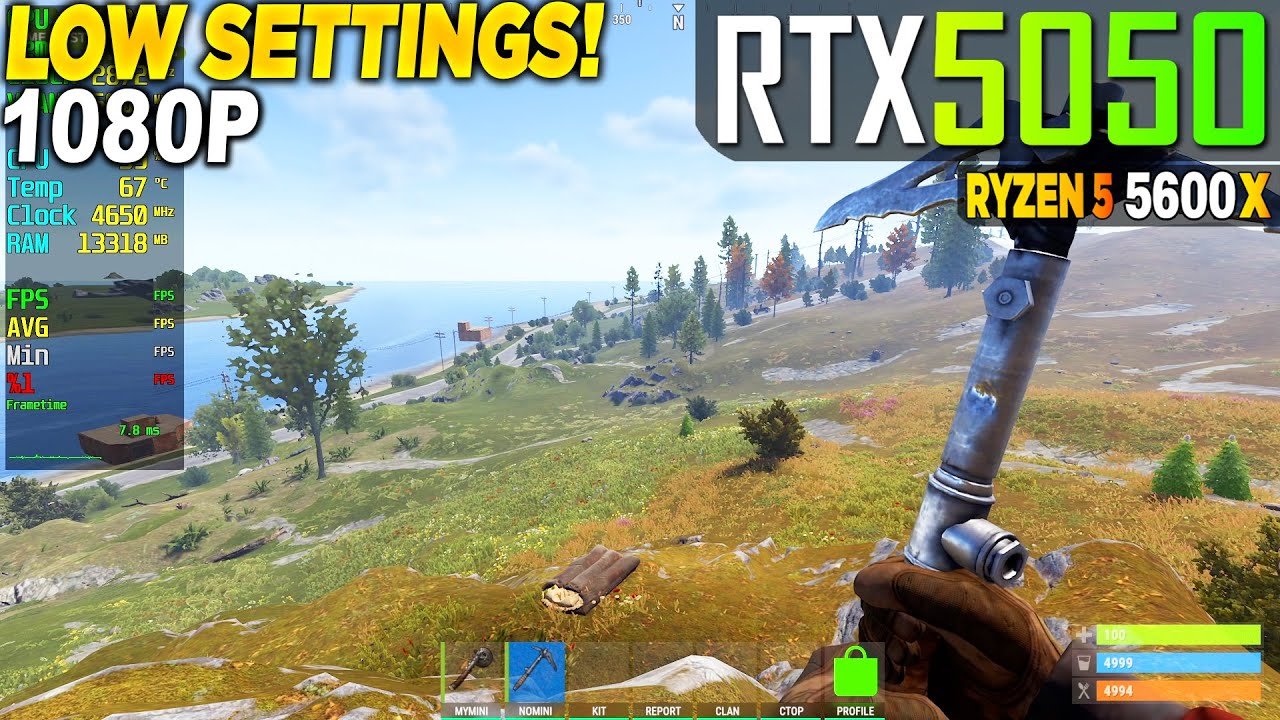 Rust RTX 5050 + Ryzen 5 5600x - 1080p Low, - YouTube