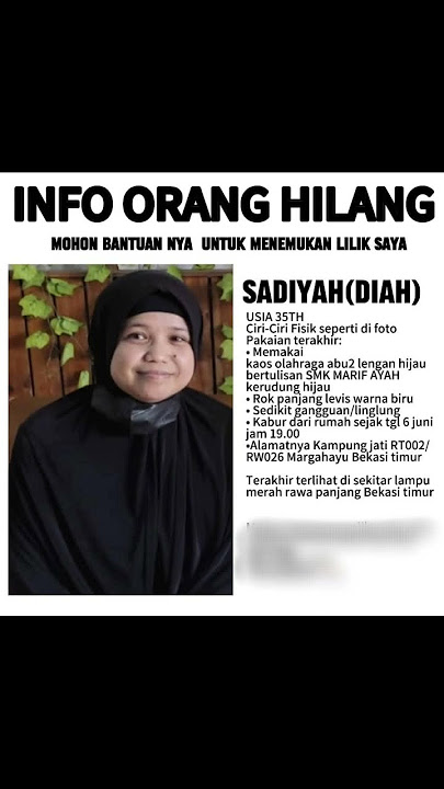 [Mohon disebarkan] 3 Orang Hilang per 16 Juni 2025