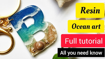 Making Resin Ocean Letter Keychain/Best Wave Effect for Small Pieces